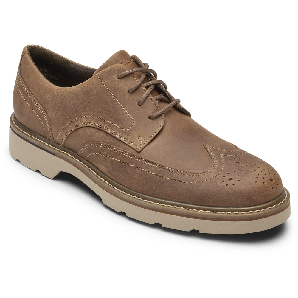 Rockport Mens Charlee Waterproof Wingtip - Sneakers Khaki - HJY521407